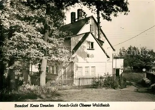 AK / Ansichtskarte Boxdorf_Moritzburg Frosch Cafe Oberer Waldteich Boxdorf Moritzburg