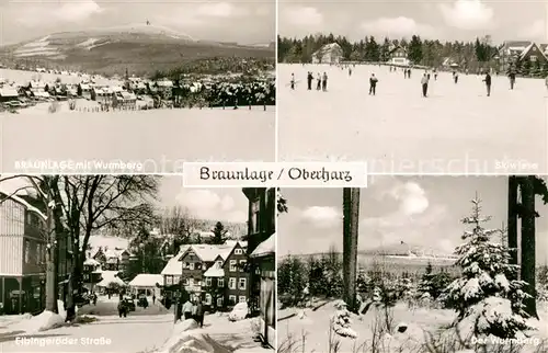 AK / Ansichtskarte Braunlage Wurmberg Skiwiese Elbingeroeder Strasse Winter Braunlage