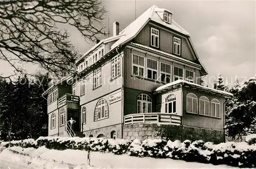 AK / Ansichtskarte Braunlage Fremdenheim Schau ins Land Winter Braunlage