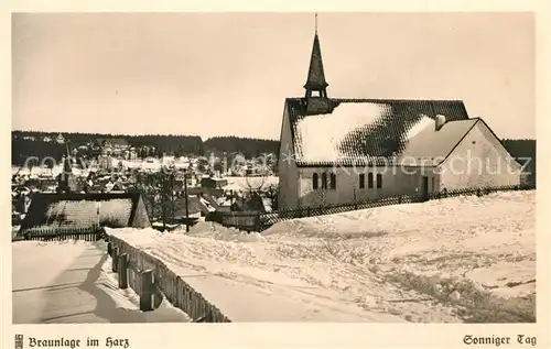 AK / Ansichtskarte Braunlage Kirche Winterlandschaft Braunlage