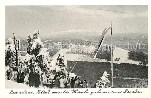 AK / Ansichtskarte Braunlage Brocken Winter Braunlage