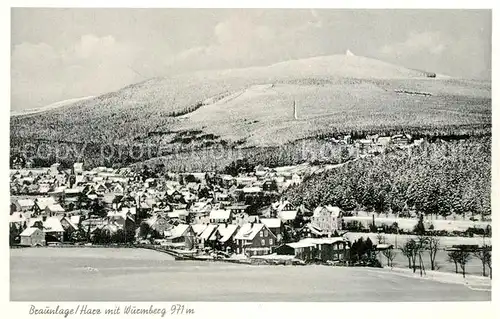 AK / Ansichtskarte Braunlage Wurmberg Winterlandschaft Braunlage