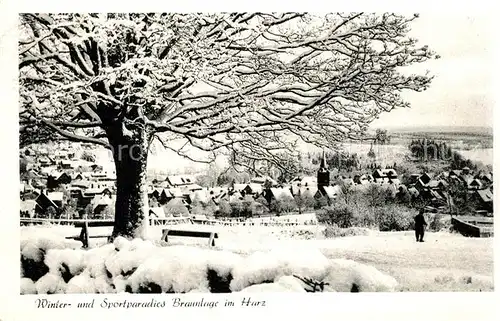 AK / Ansichtskarte Braunlage Winteraufnahme Panorama Braunlage