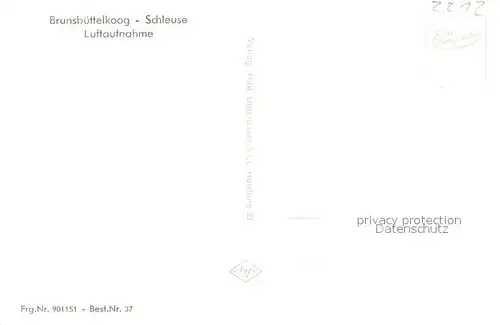 AK / Ansichtskarte Brunsbuettelkoog Fliegeraufnahme Schleuse Brunsbuettelkoog