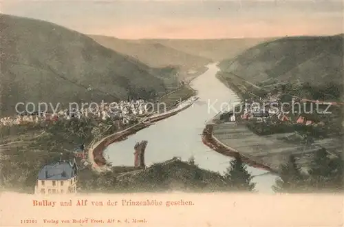 AK / Ansichtskarte Bullay_Mosel und Alf von der Prinzenhoehe gesehen Bullay_Mosel