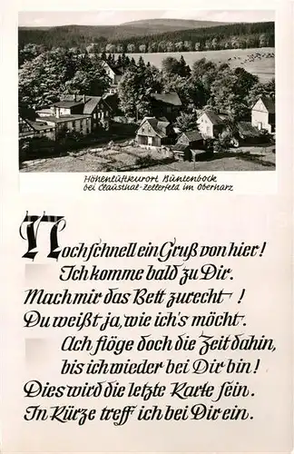 AK / Ansichtskarte Buntenbock Panorama Gedicht Buntenbock