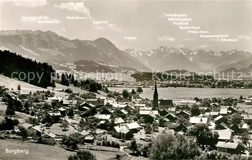 AK / Ansichtskarte Burgberg_Allgaeu mit Allgaeuer Hochgebirgskette Burgberg Allgaeu
