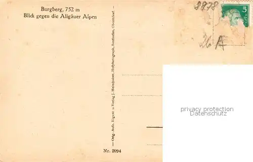 AK / Ansichtskarte Burgberg_Allgaeu mit Allgaeuer Alpen Burgberg Allgaeu