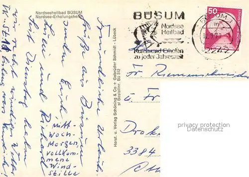 AK / Ansichtskarte Buesum_Nordseebad Nordsee Erholungsheim Buesum_Nordseebad