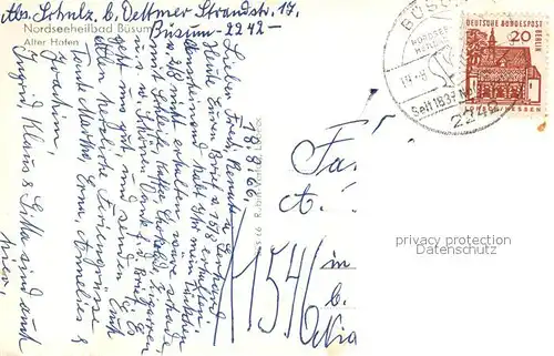 AK / Ansichtskarte Buesum_Nordseebad Alter Hafen Buesum_Nordseebad