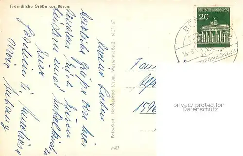 AK / Ansichtskarte Buesum_Nordseebad Badestrand Sturmflut Liegehalle Buesum_Nordseebad