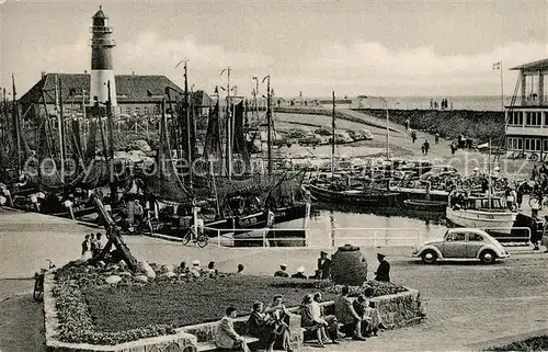 AK / Ansichtskarte Buesum_Nordseebad Alter Hafen Leuchtturm Buesum_Nordseebad