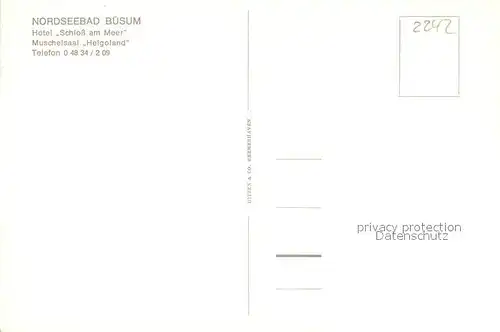 AK / Ansichtskarte Buesum_Nordseebad Hotel Schloss am Meer Muschelsaal Buesum_Nordseebad