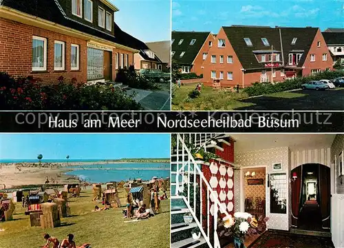 AK / Ansichtskarte Buesum_Nordseebad Haus am Meer Strandkoerbe Buesum_Nordseebad