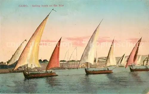 AK / Ansichtskarte Cairo_Egypt Segelboote Nil Cairo Egypt