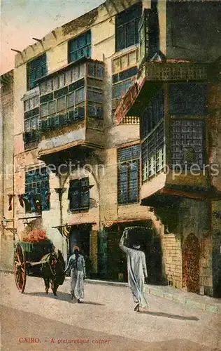 AK / Ansichtskarte Cairo_Egypt Altstadt Eselskarre Cairo Egypt