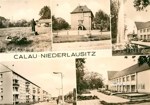 AK / Ansichtskarte Calau Busbahnhof Anlagen Ernst Schneller Oberschule  Calau