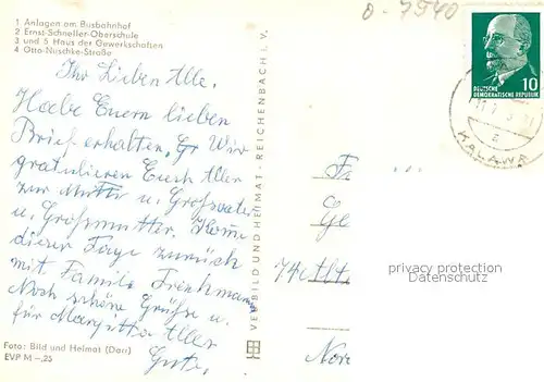 AK / Ansichtskarte Calau Busbahnhof Anlagen Ernst Schneller Oberschule  Calau