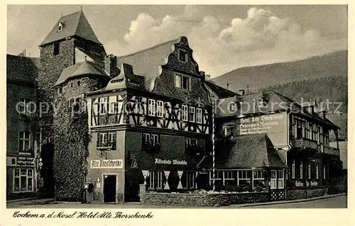 AK / Ansichtskarte Cochem_Mosel Hotel Alte Torschenke Fachwerkhaus Cochem Mosel