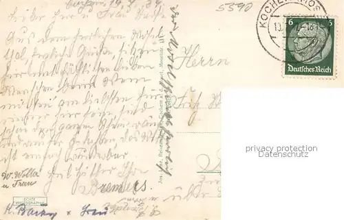 AK / Ansichtskarte Cochem_Mosel mit neuen Anlagen Blick zur Reichsburg Cochem Mosel