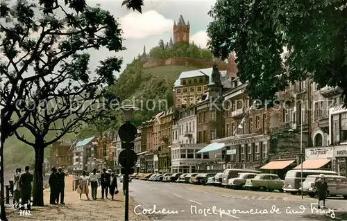 AK / Ansichtskarte Cochem_Mosel Moselpromenade und Reichsburg Cochem Mosel