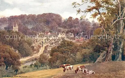 AK / Ansichtskarte Combe_Down Castle from the Hills Combe_Down