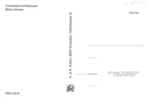 AK / Ansichtskarte Cunnersdorf_Gohrisch Teilansicht mit Pfaffenstein Cunnersdorf Gohrisch
