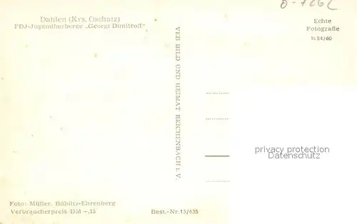 AK / Ansichtskarte Dahlen_Sachsen Jugendherberge FDJ Dimitroff Dahlen_Sachsen