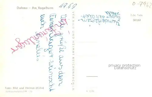 AK / Ansichtskarte Dahme_Mark Vogelturm Dahme_Mark