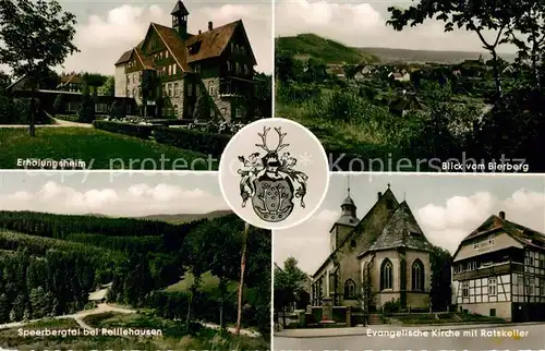 AK / Ansichtskarte Dassel_Solling Erholungsheim Bierbergblick Speerbergtal Ev Kirche mit Ratskeller Dassel Solling