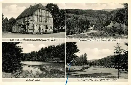 AK / Ansichtskarte Dassel_Solling Gasthaus Zum Ilmetal Speerbergtal Rellichausen Neuer Teich Dassel Solling