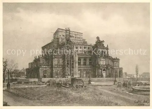 AK / Ansichtskarte Dresden Staatsoper Semper Bruestung Schauseite Dresden