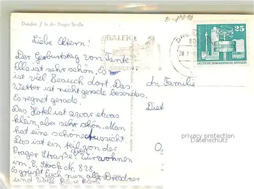 AK / Ansichtskarte Dresden Prager Strasse Wasserspiele Dresden