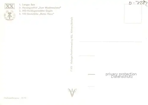 AK / Ansichtskarte Duebener_Heide Langer See Heidegasthof Zum Wachtmeister HO Heidegaststaette Duebener Heide