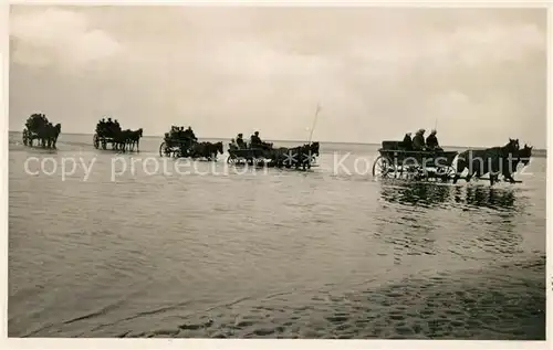 AK / Ansichtskarte Duhnen_Nordsee Wattenfahrt mit Kutsche  Duhnen Nordsee