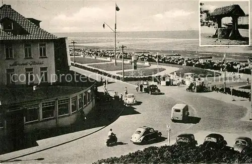 AK / Ansichtskarte Duhnen_Nordsee Strand Stadtpanorama Duhnen Nordsee