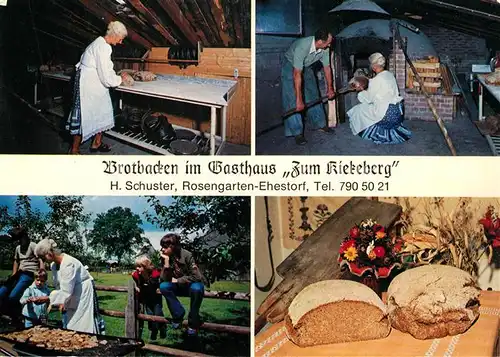 AK / Ansichtskarte Ehestorf_Harburg Brotbacken im Gasthaus Zum Kiekeberg Ehestorf_Harburg