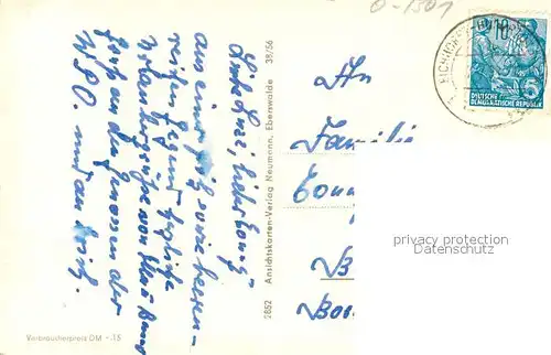 AK / Ansichtskarte Eichhorst_Eberswalde am Werbellinsee Eichhorst_Eberswalde