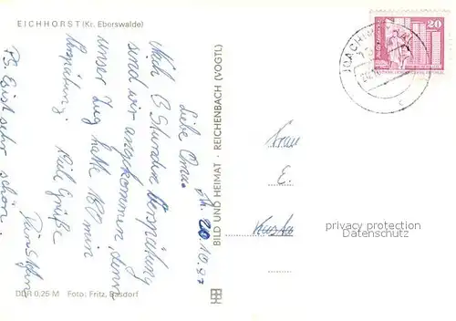 AK / Ansichtskarte Eichhorst_Eberswalde Zeltplatz am Spring Schwaene Bouleplatz Eichhorst_Eberswalde