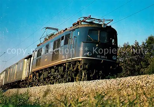 AK / Ansichtskarte Eisenbahn Elektro Schnellzuglokomotive 119 001 6 Eisenbahn