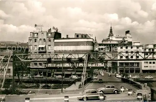 AK / Ansichtskarte Elberfeld_Wuppertal Schwebebahn Islaenderbruecke Elberfeld Wuppertal