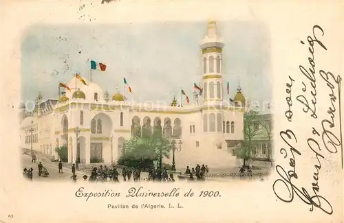 AK / Ansichtskarte Exposition_Universelle_Paris_1900 Pavillon de l Algerie 