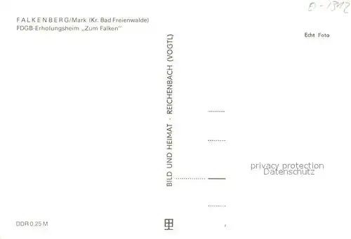 AK / Ansichtskarte Falkenberg_Mark FDGB Erholungsheim Zum Falken Falkenberg Mark