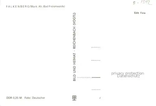 AK / Ansichtskarte Falkenberg_Mark Ortsdurchfahrt Panorama Turm Falkenberg Mark