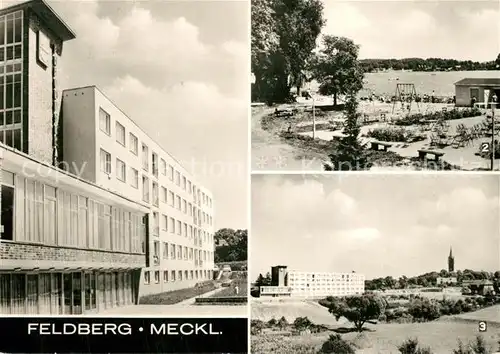 AK / Ansichtskarte Feldberg_Mecklenburg FDGB Erholungsheim Freundschaft Haussee Spielplatz Feldberg_Mecklenburg