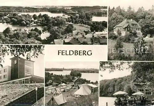 AK / Ansichtskarte Feldberg_Mecklenburg Jugendherberge Luzin Halle Camping Huettenberg FDGB Erholungsheim Freundschaft Feldberg_Mecklenburg