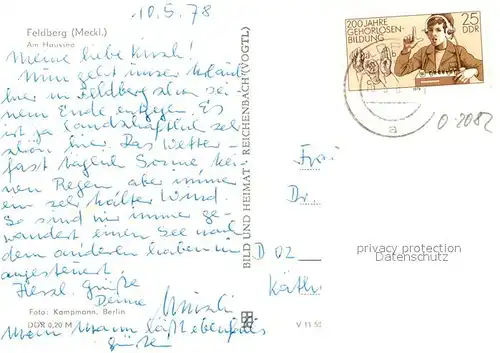 AK / Ansichtskarte Feldberg_Mecklenburg Haussee Kirche Feldberg_Mecklenburg