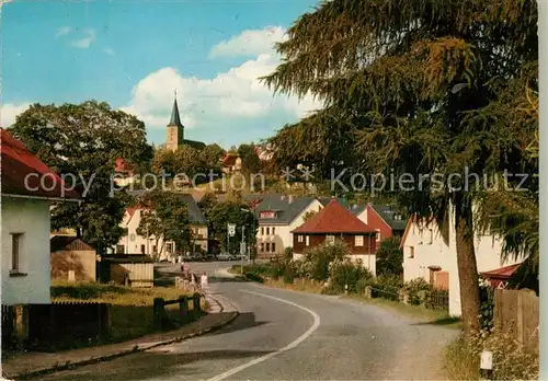 AK / Ansichtskarte Fichtelberg_Bayreuth Strassenpartie Kirche Fichtelberg Bayreuth