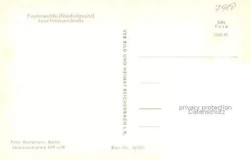 AK / Ansichtskarte Finsterwalde Ernst Thaelmann Strasse Finsterwalde