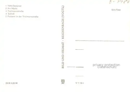 AK / Ansichtskarte Finsterwalde VVN Denkmal Markt Thaelmannstrasse Schloss Postamt Finsterwalde